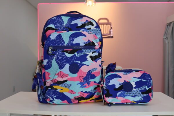 Mochila Kipling Seoul Estampado Floral + Estojo - Imagem 3