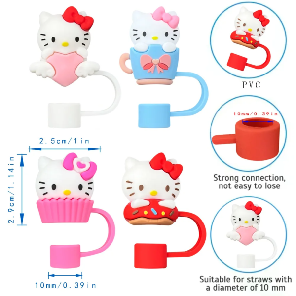 Protetores de Canudo Hello Kitty - Compatíveis com Copos Stanley - Imagem 2
