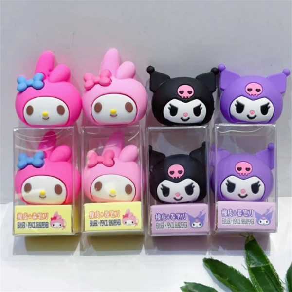 Apontador e borracha 2 em 1 com design temático Sanrio - Imagem 4