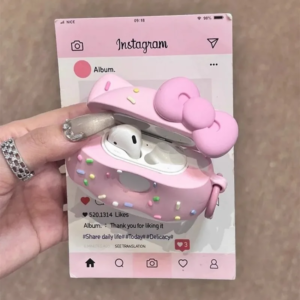 Capa Protetora Hello Kitty para AirPods - Design Donut