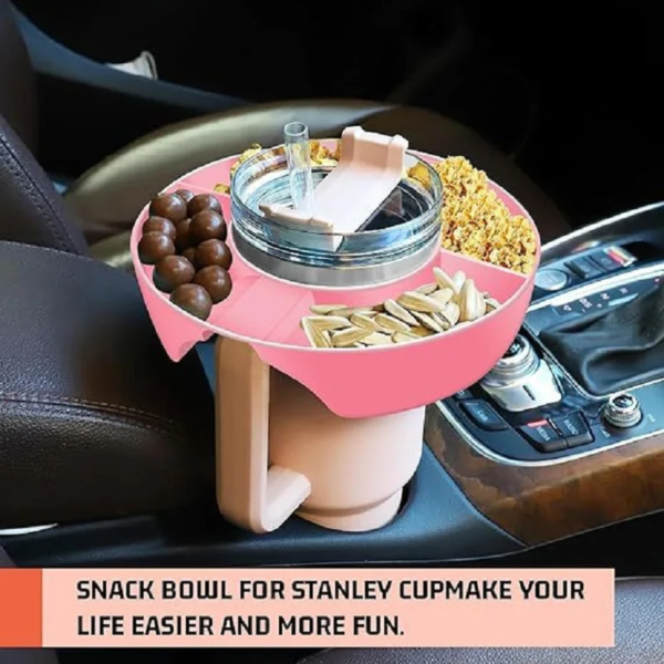 Snack bowl reutilizável com alça e divisórias para lanches - Imagem 2