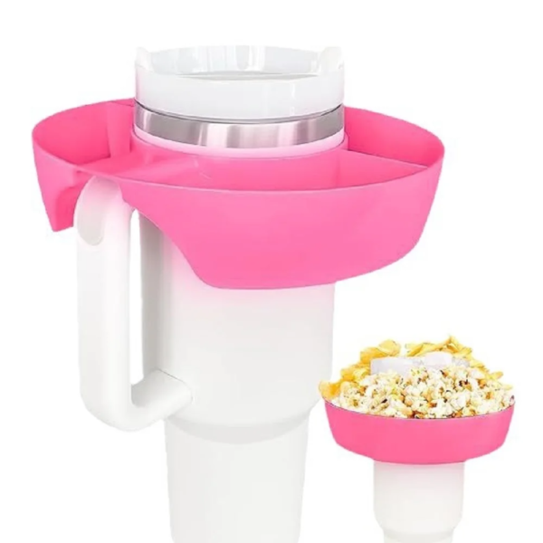 Snack bowl reutilizável com alça e divisórias para lanches - Imagem 5