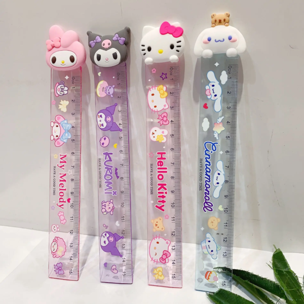 Régua, Hello Kitty Kuromi My Melody Cinnamoroll - 15cm. - Imagem 6