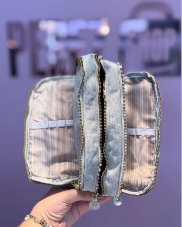 Mochila Kipling Seoul Cinza claro + Estojo - Imagem 3