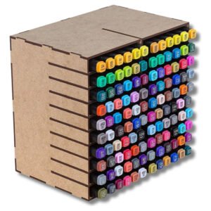 Suporte P/ Caneta Marcadora Touch 120 Peças Box Empilháveis