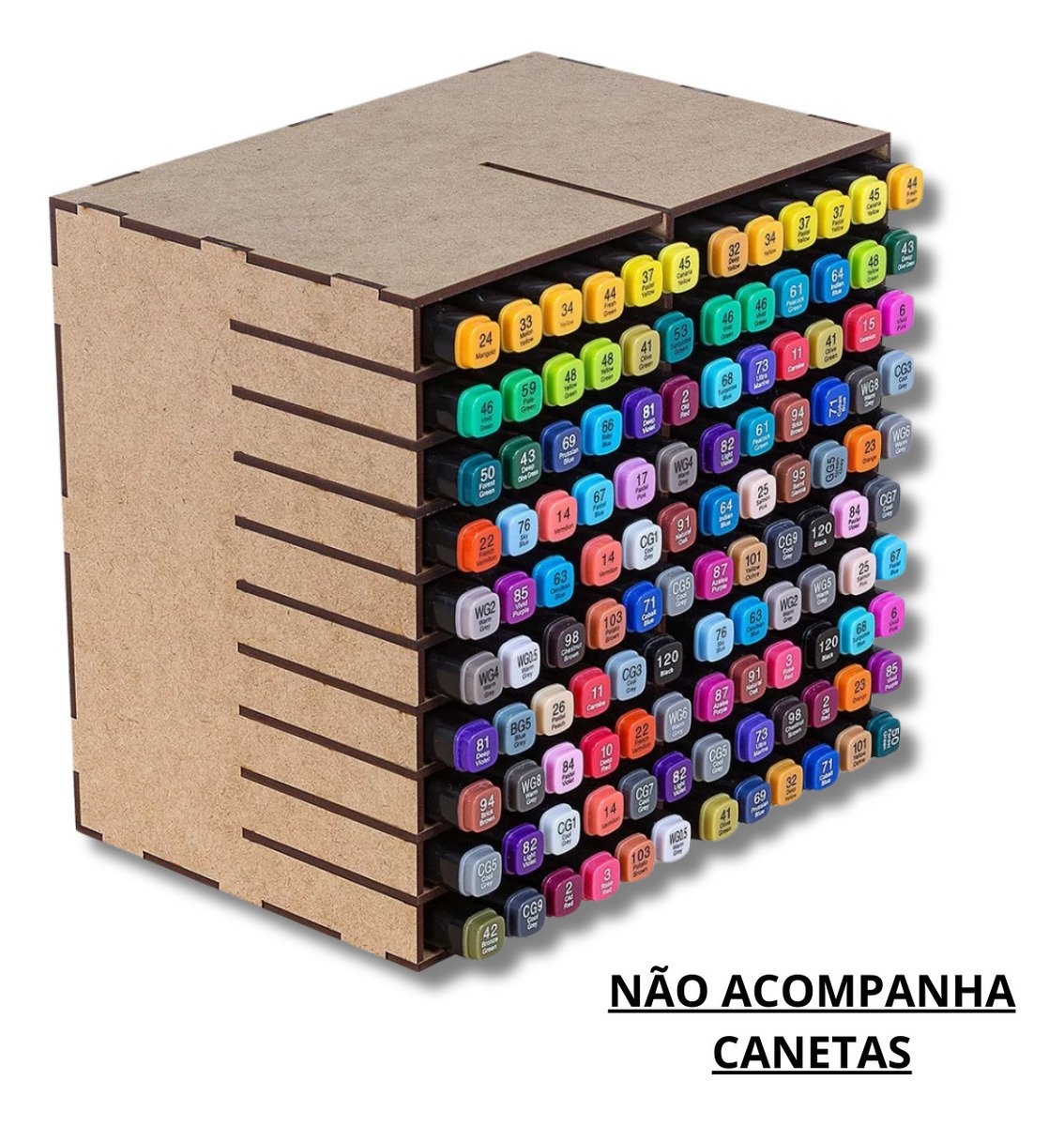Suporte P/ Caneta Marcadora Touch 120 Peças Box Empilháveis - Imagem 2