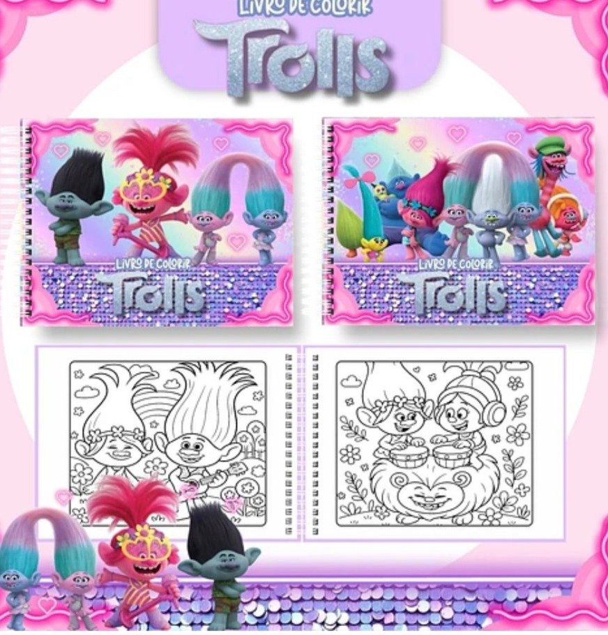 Livro de Colorir Trolls