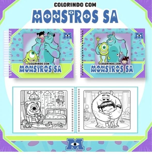 Livro de Colorir Monstros S.A