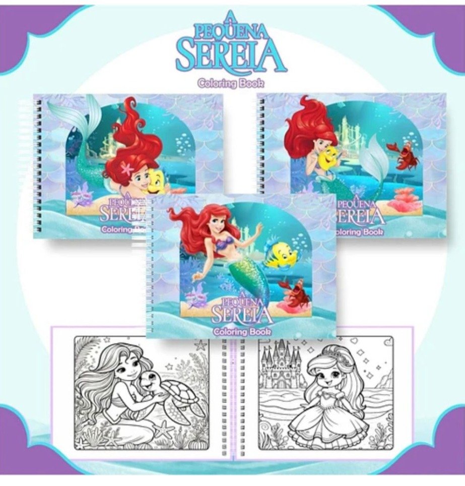 Livro de Colorir A Pequena Sereia