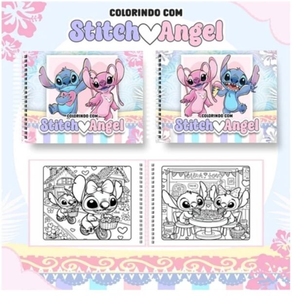Livro de Colorir Stich e Angel