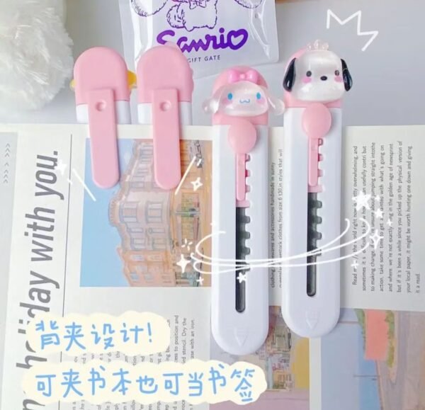 Estilete Escolar Turma Hello Kitty Kuromi My Melody Kawaii - Imagem 4