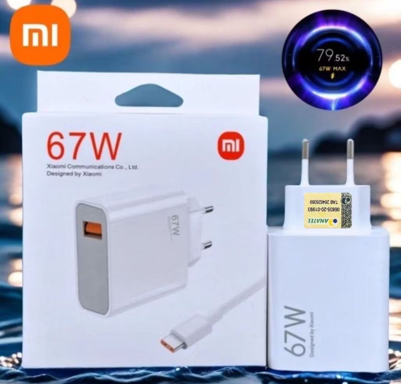 Carregador Rápido Xiaomi 67W com Cabo Tipo-C – Original