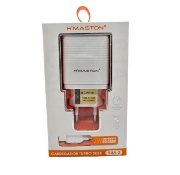 Carregador H'maston Turbo 2USB – Modelo Y46-3