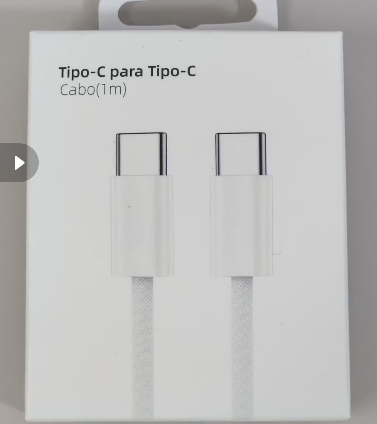 Cabo Tipo-C para Tipo-C 1 Metro - Conexão Rápida