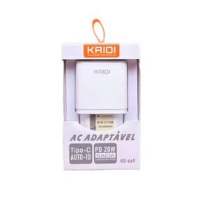 Carregador AC Adaptável Tipo-C PD 20W Kaidi KD-669