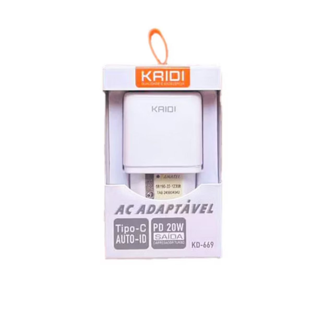 Carregador AC Adaptável Tipo-C PD 20W Kaidi KD-669